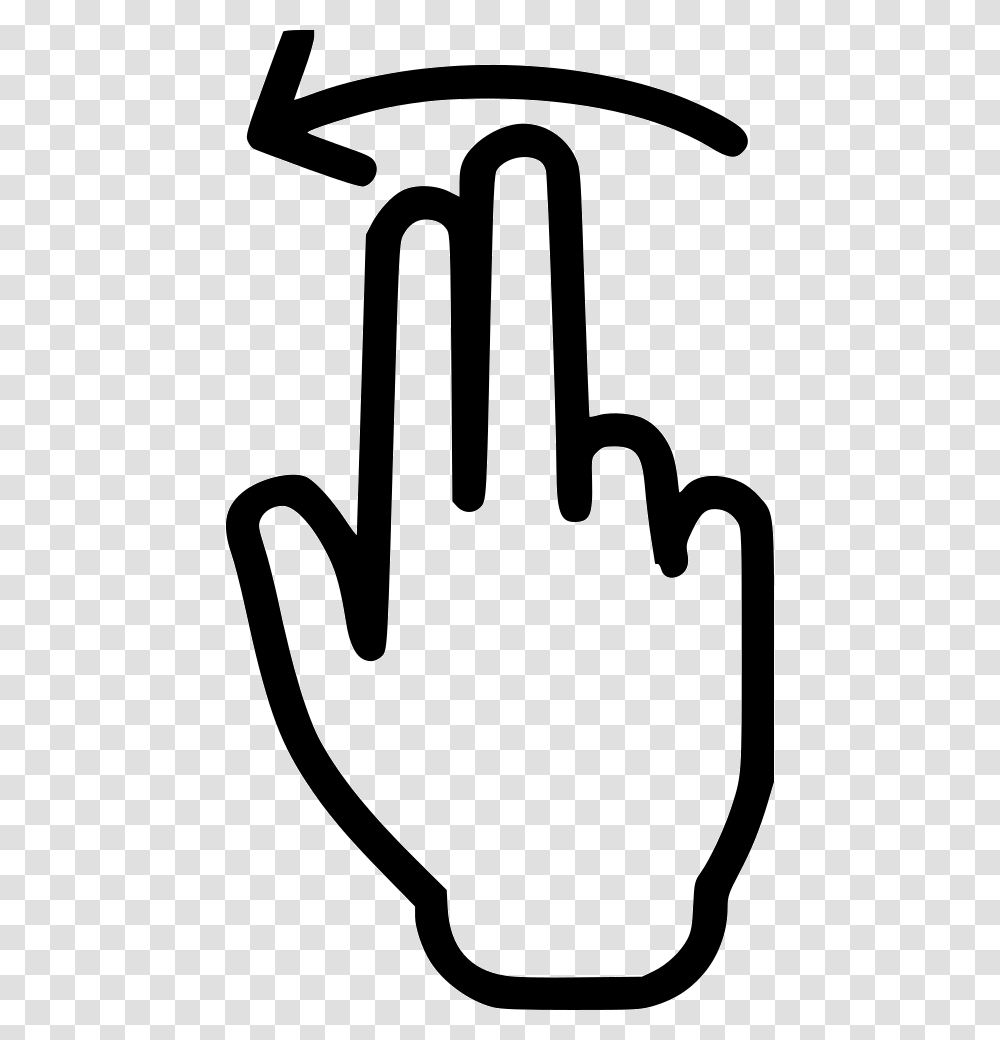 Hand Finger Swipe Swap Left Comments Hand Swipe Svg, Fork, Cutlery, Stencil Transparent Png