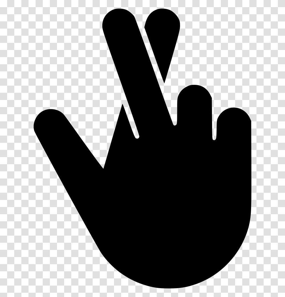 Hand Fingers Crossed Svg Icon Free Download, Silhouette, Stencil Transparent Png