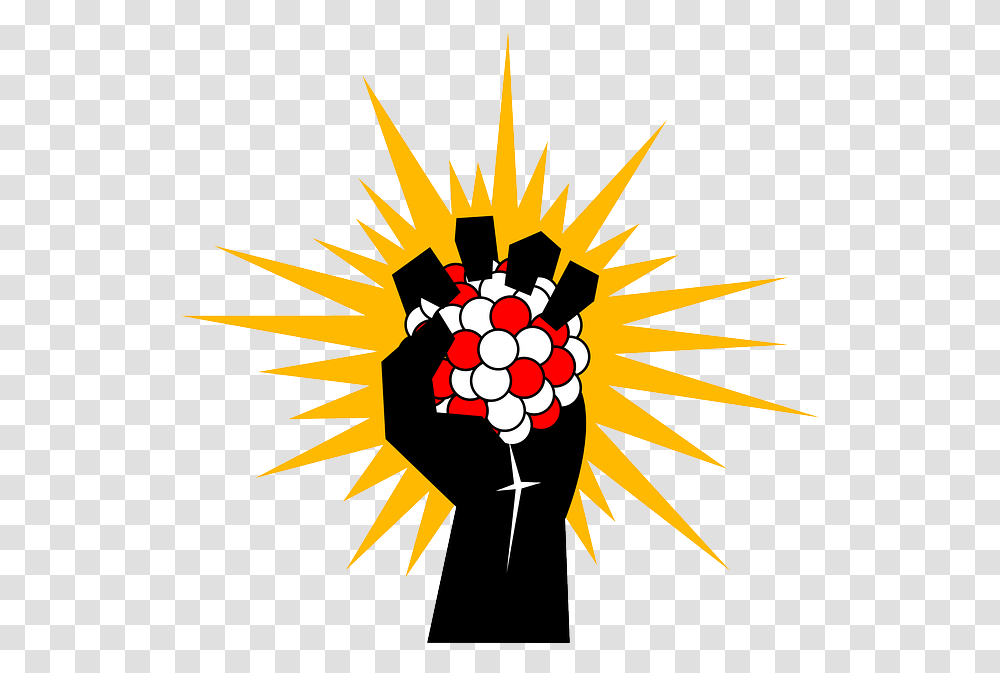 Hand Fist Atom Atomic Clenched Energy Grasping Art Of Nuclear Energy, Dynamite, Bomb, Weapon, Weaponry Transparent Png