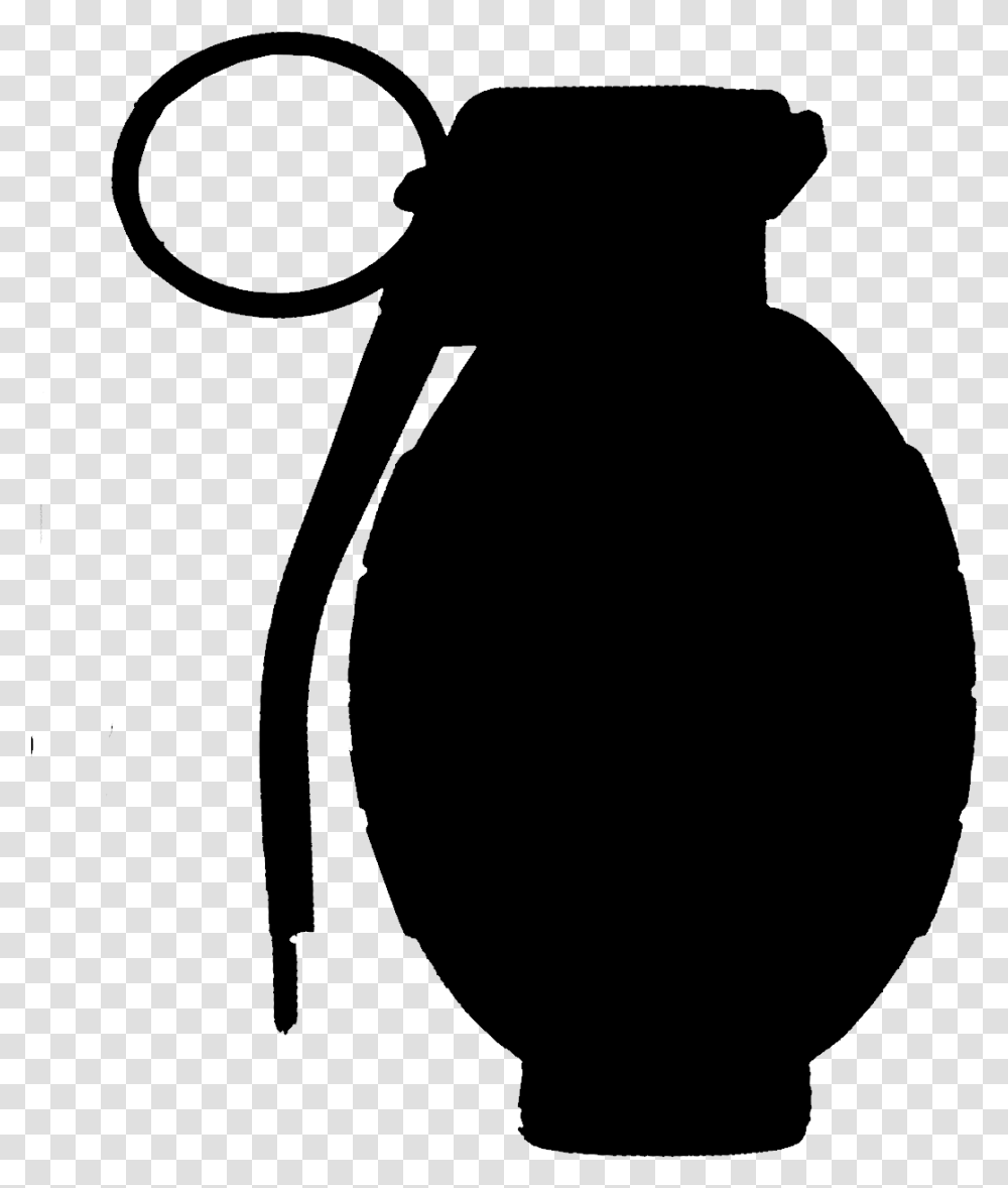 Hand Grenade Grenade Silhouette, Gray, World Of Warcraft Transparent Png