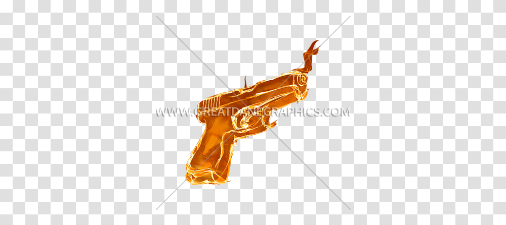 Hand Gun Fire Production Ready Artwork For T Shirt Printing Water Gun, Bow, Text, Person, Leisure Activities Transparent Png