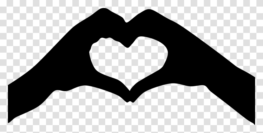 Hand Heart Heart In Hand, Gray Transparent Png