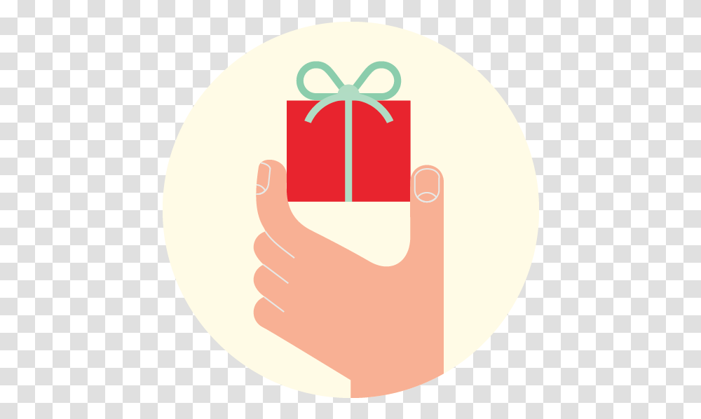 Hand Holding A Gift Aol Hero Circle Transparent Png