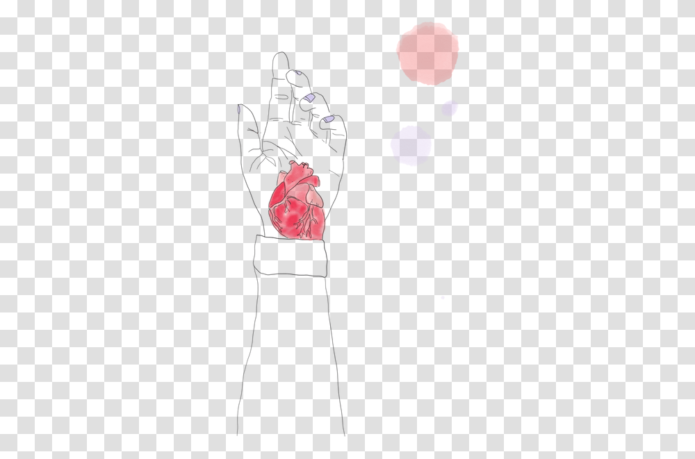 Hand Holding A Human Heart Illustration By Nina Streit Heart Sleeve Art, Silhouette, Outdoors, Nature Transparent Png