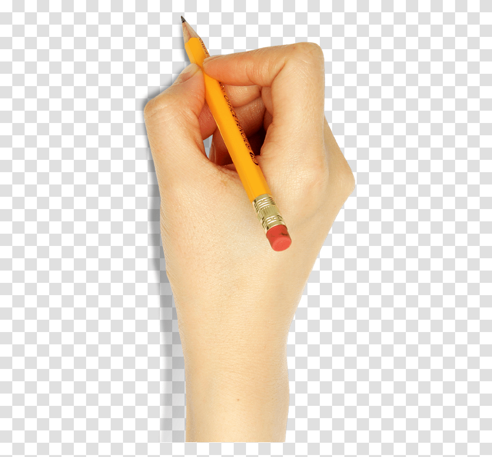 Hand Holding A Pencil Download Pencil, Person, Human, Finger, Accessories Transparent Png