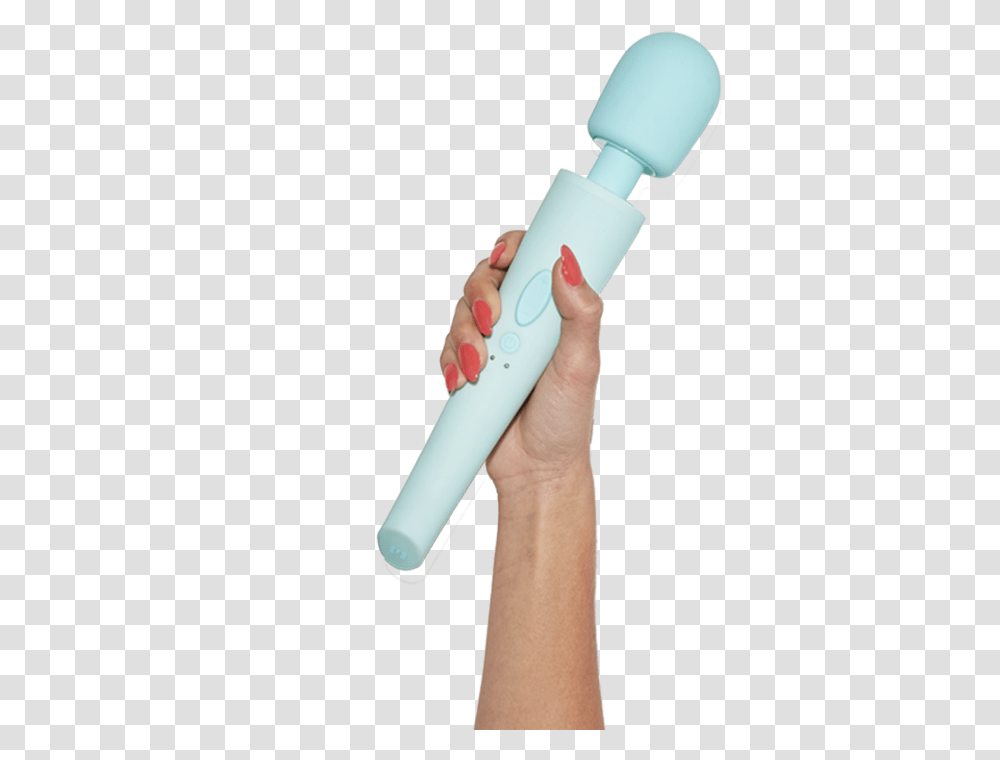 Hand Holding Aqua Ollie Wand Vibrator Ollie Unbound Babes, Can, Tin, Spray Can, Person Transparent Png
