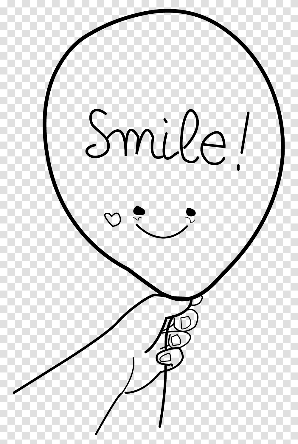Hand Holding Balloon Drawing, Gray, World Of Warcraft Transparent Png