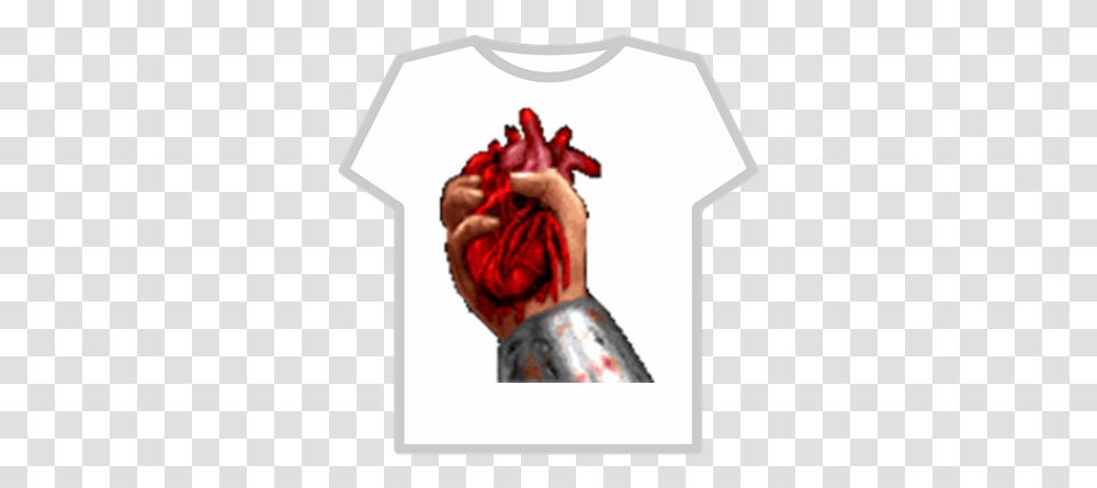 Hand Holding Bloody Heart Roblox, Clothing, Apparel, Sleeve, T-Shirt Transparent Png