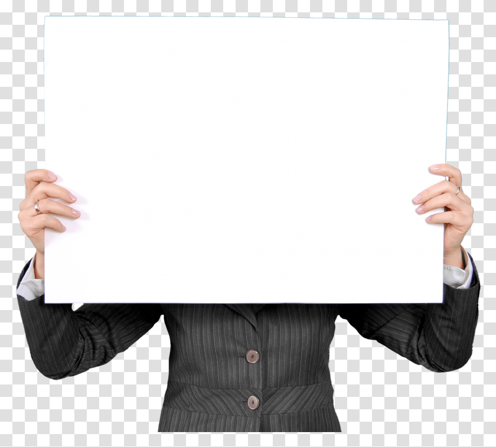 Hand Holding Board, White Board, Person, Face Transparent Png