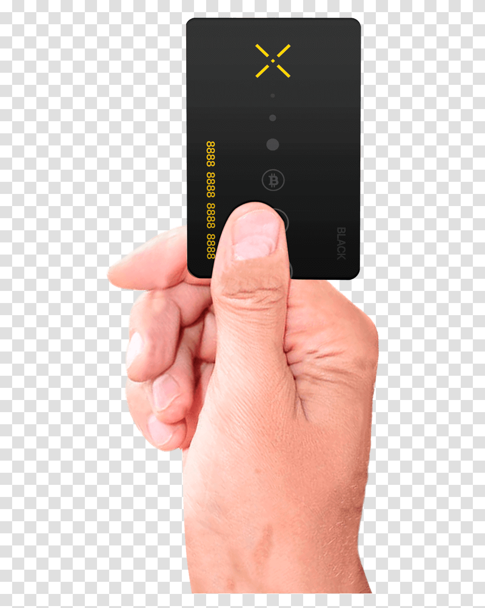 Hand Holding Card, Person, Mobile Phone, Electronics Transparent Png