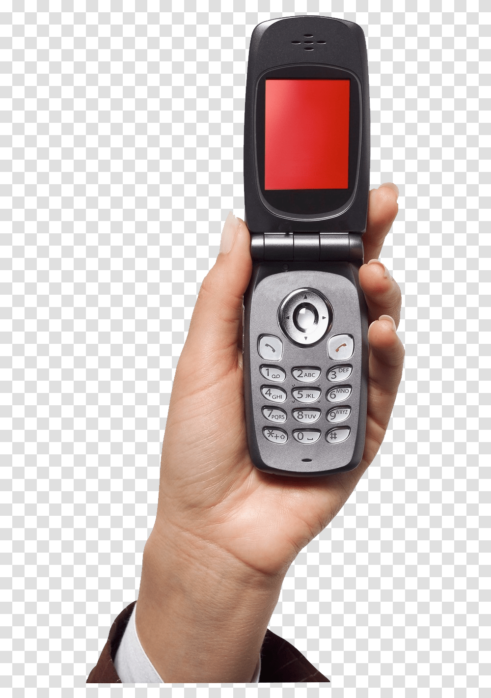 Hand Holding Cell Phone Flip Phone In Hand Flip Phone In Hand, Person, Human, Electronics Transparent Png