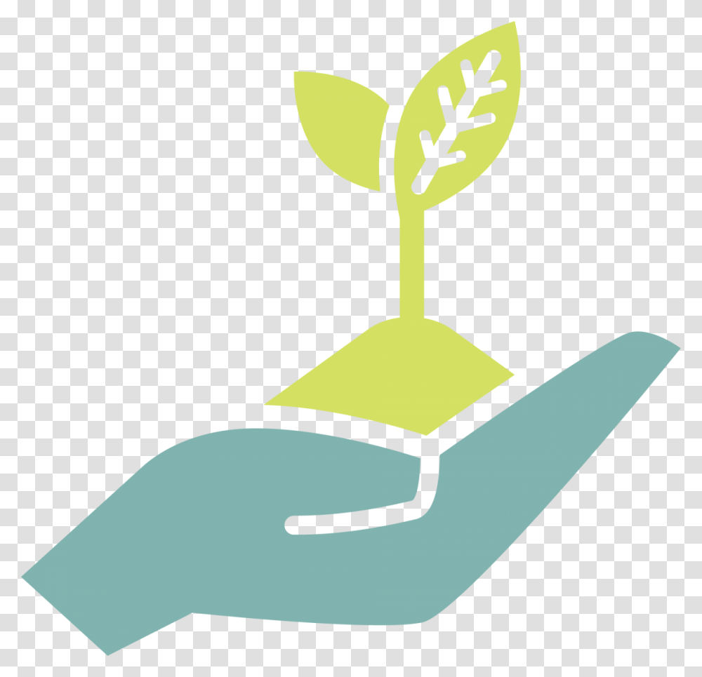 Hand Holding Green Sprout Open Hands Illustration, Machine, Hydrofoil, Rubber Eraser Transparent Png