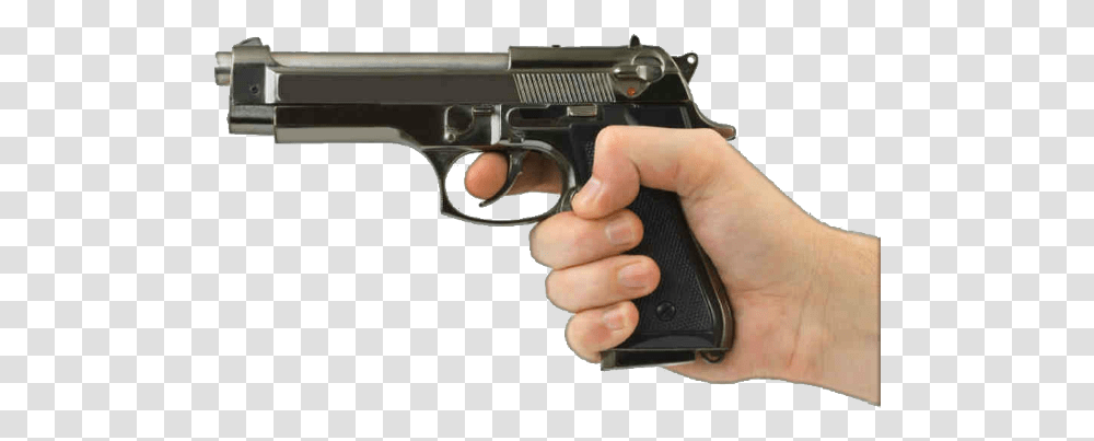 Hand Holding Gun, Weapon, Weaponry, Person, Human Transparent Png