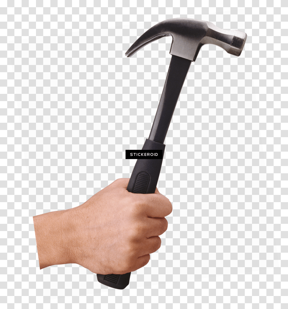 Hand Holding Hammer Hand With Hammer, Tool, Person, Human Transparent Png