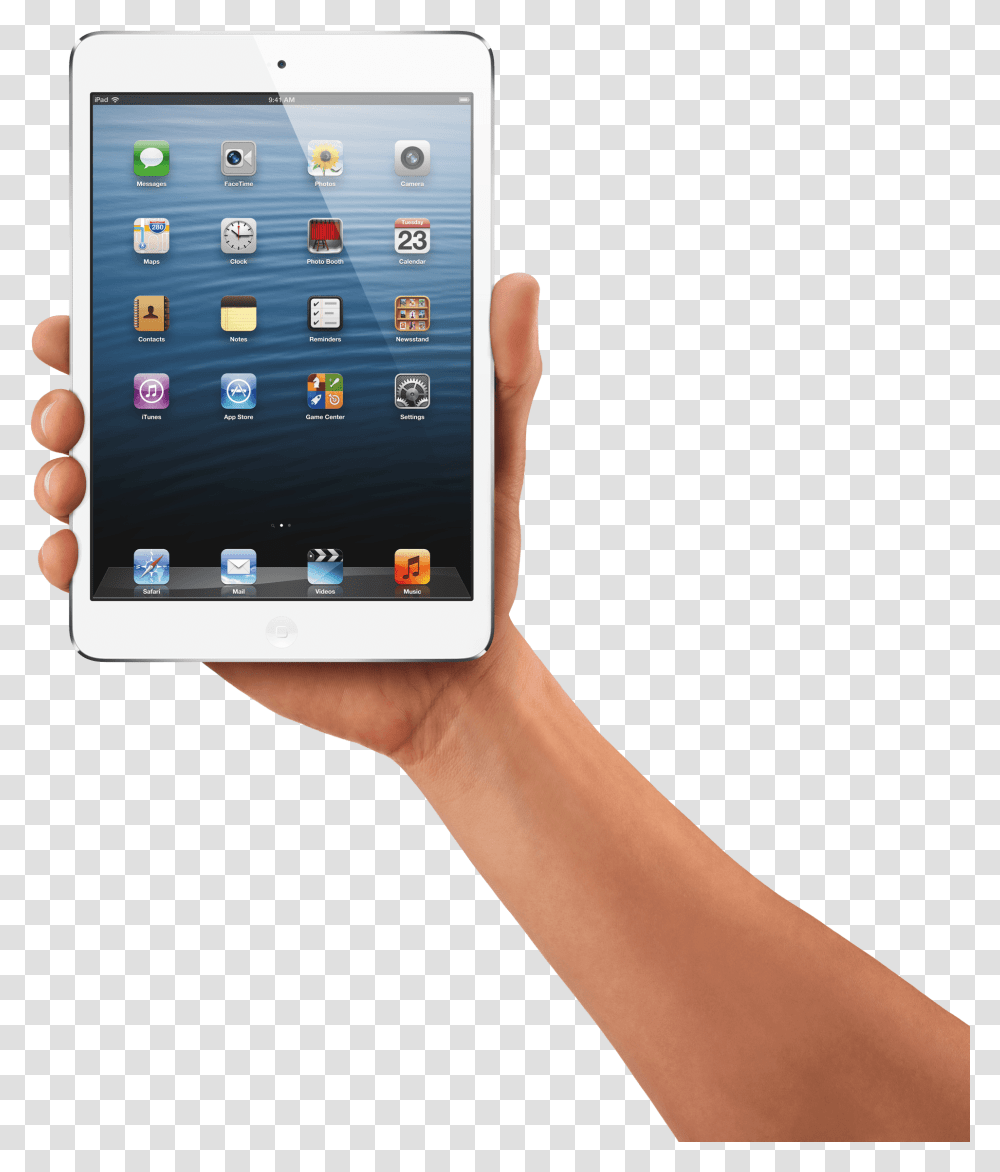Hand Holding Ipad Tablet 7 Inch Apple Tablet, Person, Human, Computer, Electronics Transparent Png