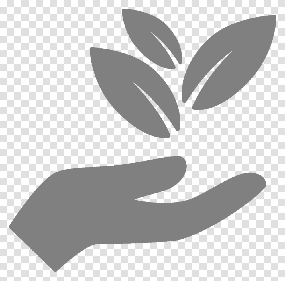 Hand Holding Leaf Icon, Stencil, Food, Grain Transparent Png