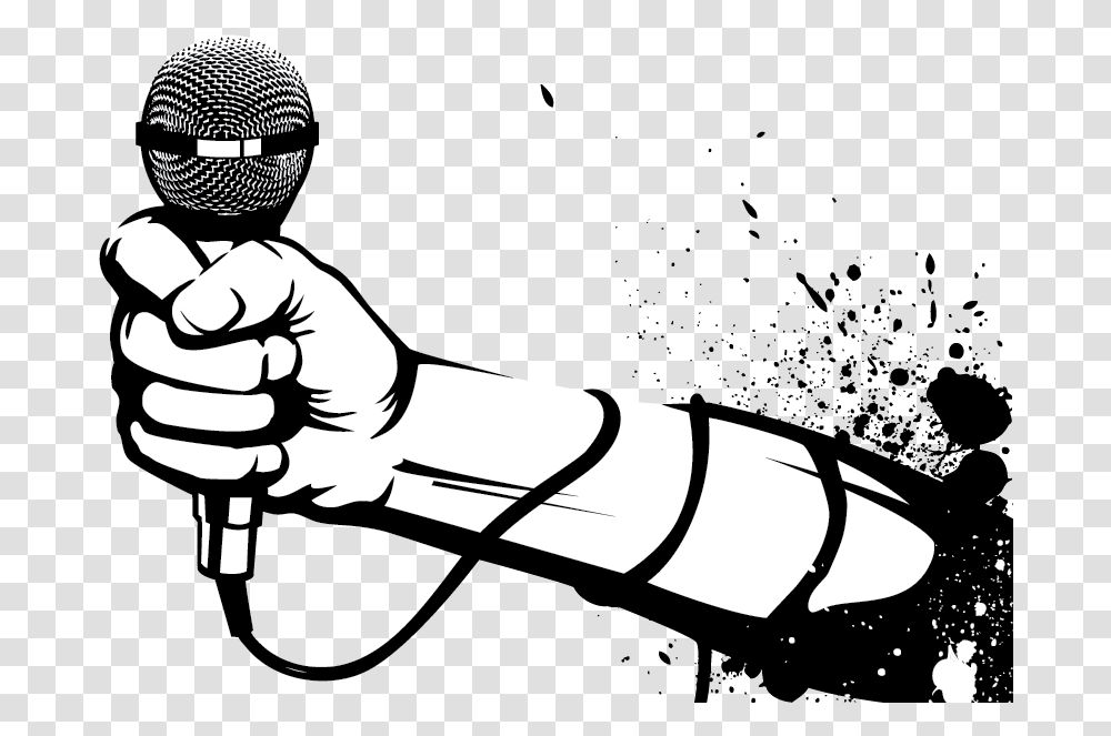 Hand Holding Microphone Clipart Hands Holding Microphone, Weapon, Weaponry, Gun, Bomb Transparent Png