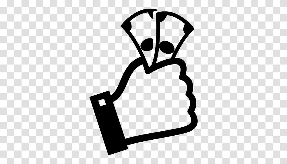 Hand Holding Money Bills Icon, Gray, World Of Warcraft Transparent Png