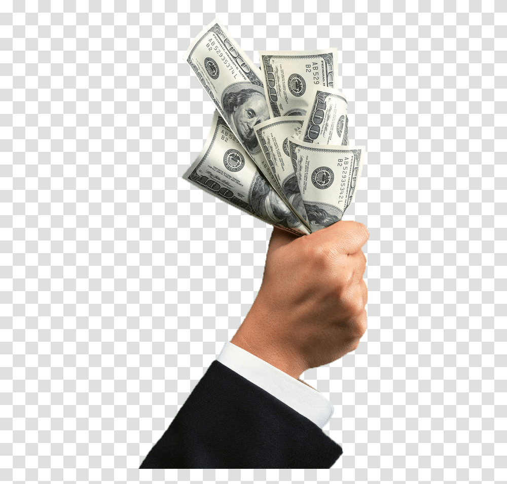 Hand Holding Money, Book, Person, Human, Dollar Transparent Png