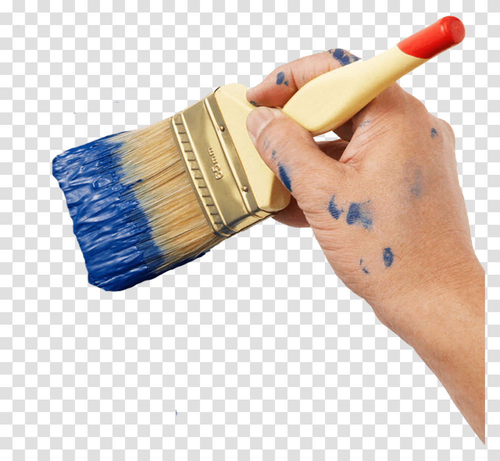 Hand Holding Paint Brush, Tool, Skin, Person, Human Transparent Png
