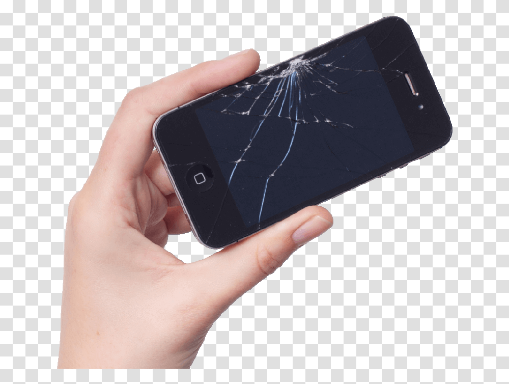Hand Holding Phone Hand Holding Broken Phone, Person, Human, Electronics, Mobile Phone Transparent Png