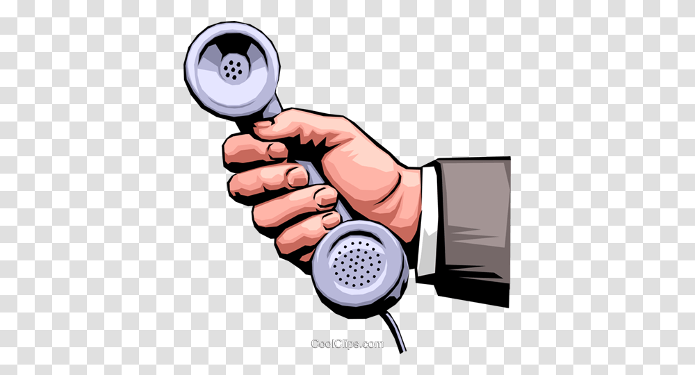 Hand Holding Phone Royalty Free Vector Clip Art Illustration, Person, Human, Electronics, Magnifying Transparent Png