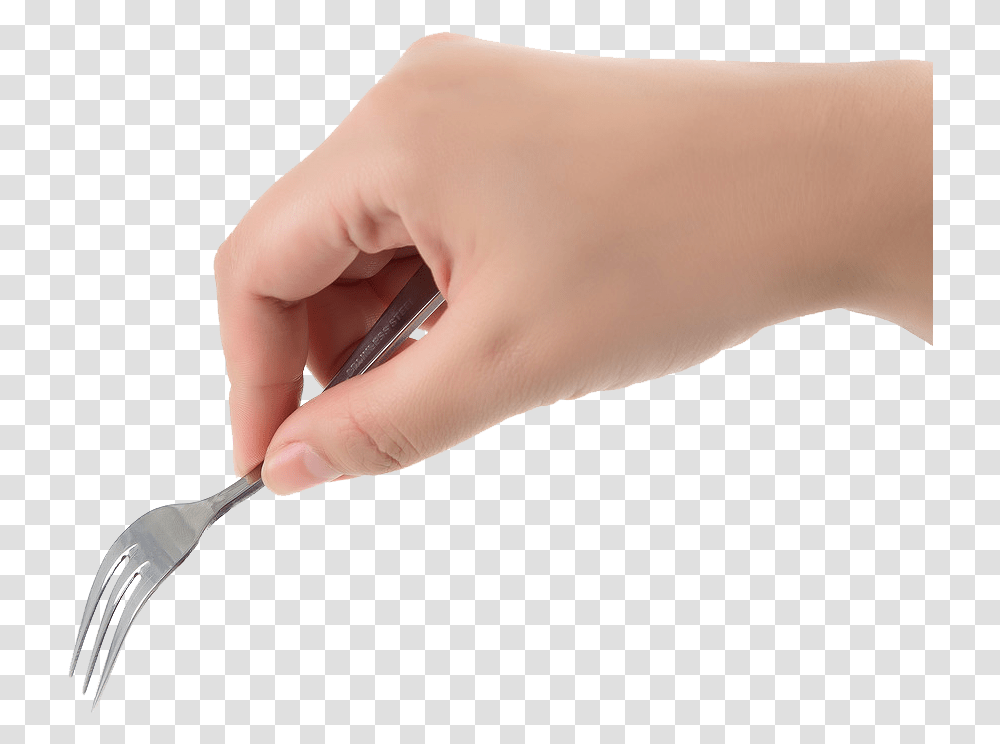 Hand Holding Something Clipart Hand Holding Fork, Person, Weapon, Skin, Blade Transparent Png