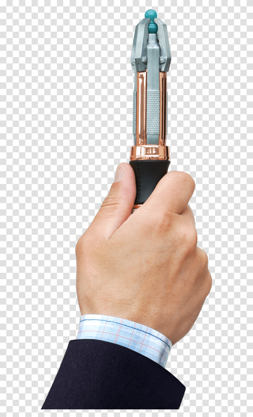 Hand Holding Sonic Screwdriver, Person, Human, Lighter, Finger Transparent Png