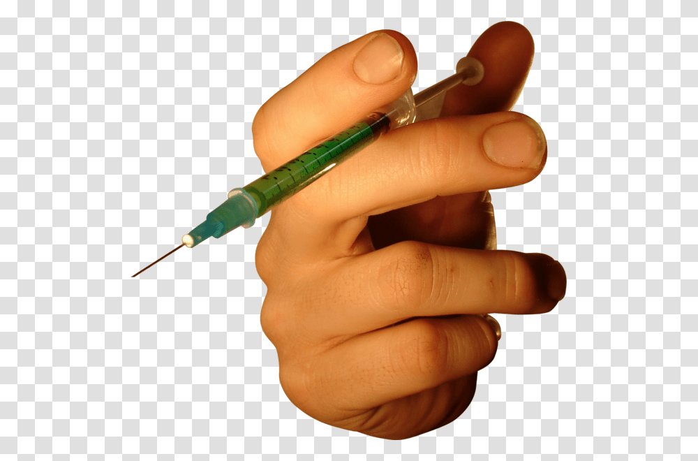 Hand Holding Syringe, Injection, Person, Human, Finger Transparent Png
