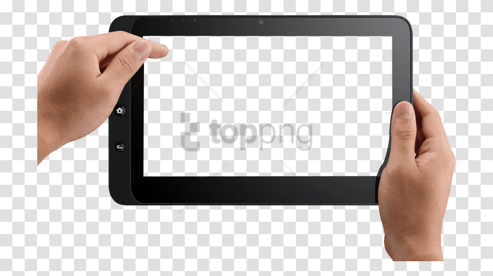 Hand Holding Tablet Images Background Hand Holding Ipad, Person, Human, Computer, Electronics Transparent Png