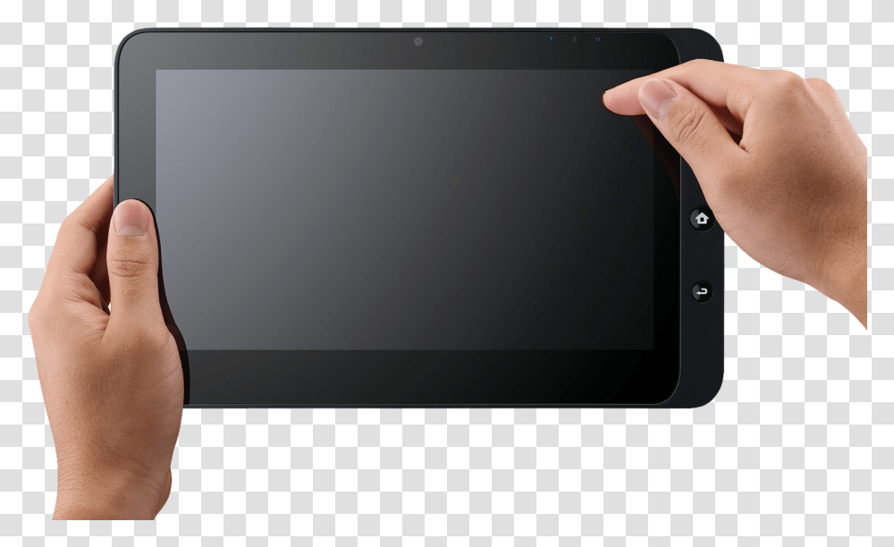 Hand Holding Tablet, Person, Human, Computer, Electronics Transparent Png
