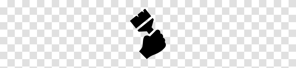 Hand Holding Up A Paintbrush Icon, Gray, World Of Warcraft Transparent Png