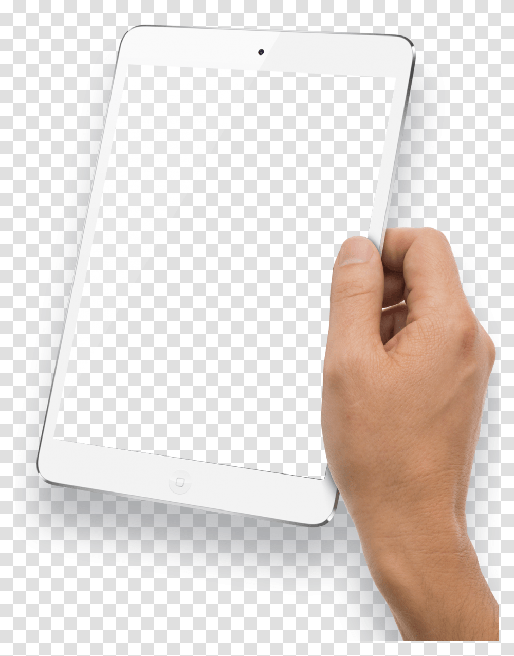 Hand Holding White Tablet Image, Electronics, Person, Human Transparent Png