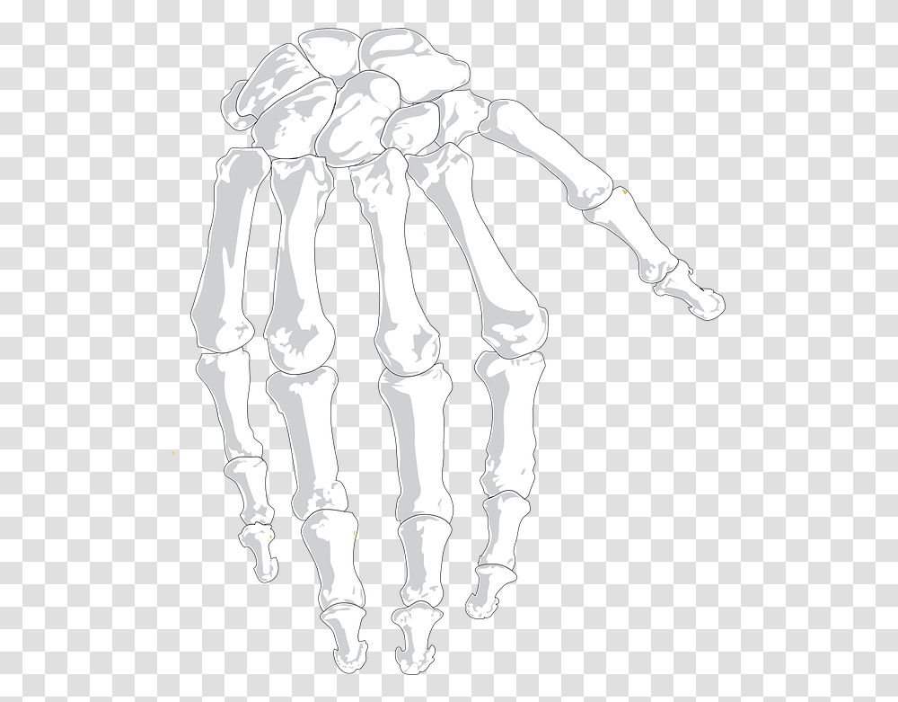 Hand Human Bones Please Take One Halloween Sign, Skeleton, Person Transparent Png