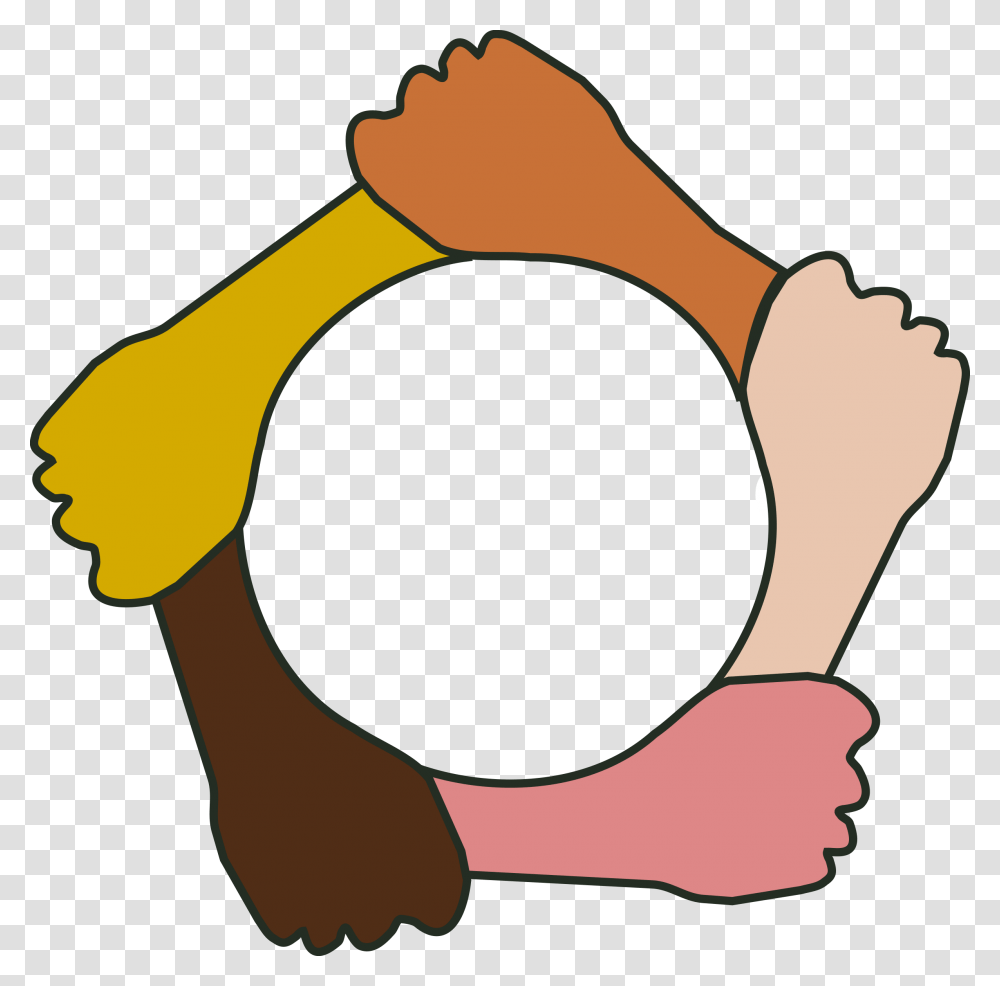 Hand In Hand Clipart Hand Black And White Open Hands Equality Clipart Transparent Png