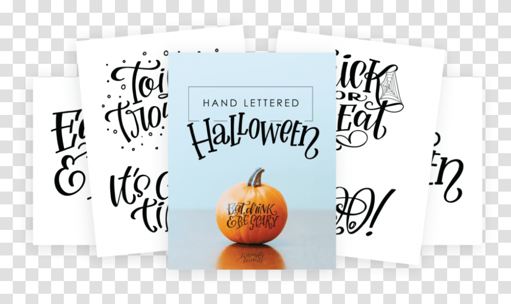Hand Lettered Halloween Pumpkin Tracer Package Preview Pumpkin, Word, Novel, Book Transparent Png