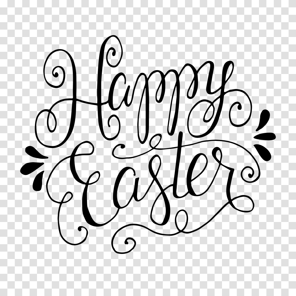 Hand Lettered Happy Easter Free, Gray, World Of Warcraft Transparent Png