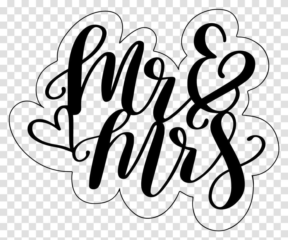 Hand Lettered Mrs Free Mr And Mrs, Gray, World Of Warcraft Transparent Png
