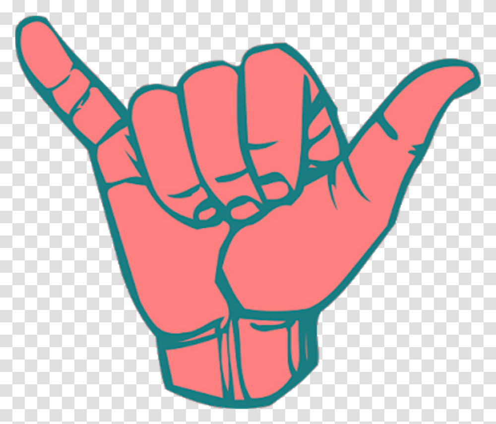 Hand Mano Tumblr Popart Jpg Library Hang Loose Sign, Fist Transparent Png