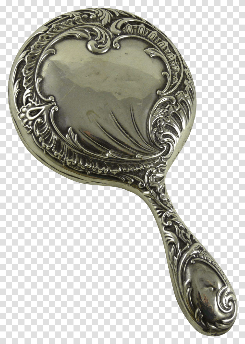 Hand Mirror Antique, Glass, Goblet, Hourglass, Furniture Transparent Png