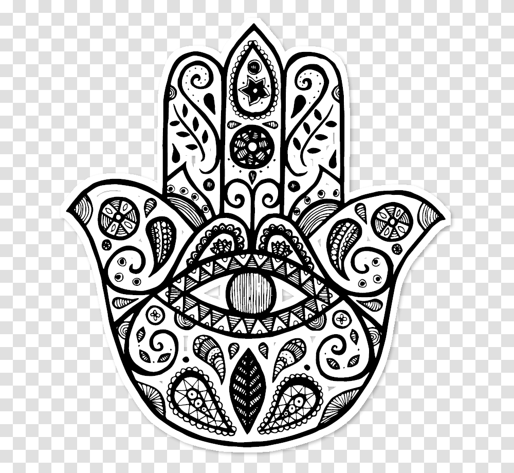 Hand Of Hamsa, Doodle, Drawing, Rug Transparent Png