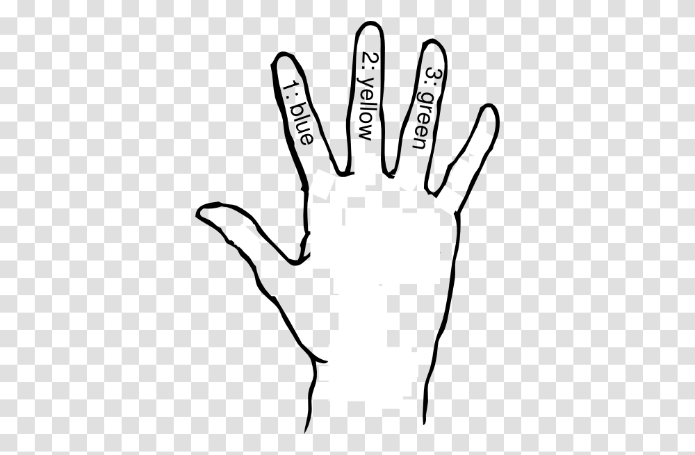 Hand Outline Left And Right Clipart, Finger, Stencil, Wrist Transparent Png