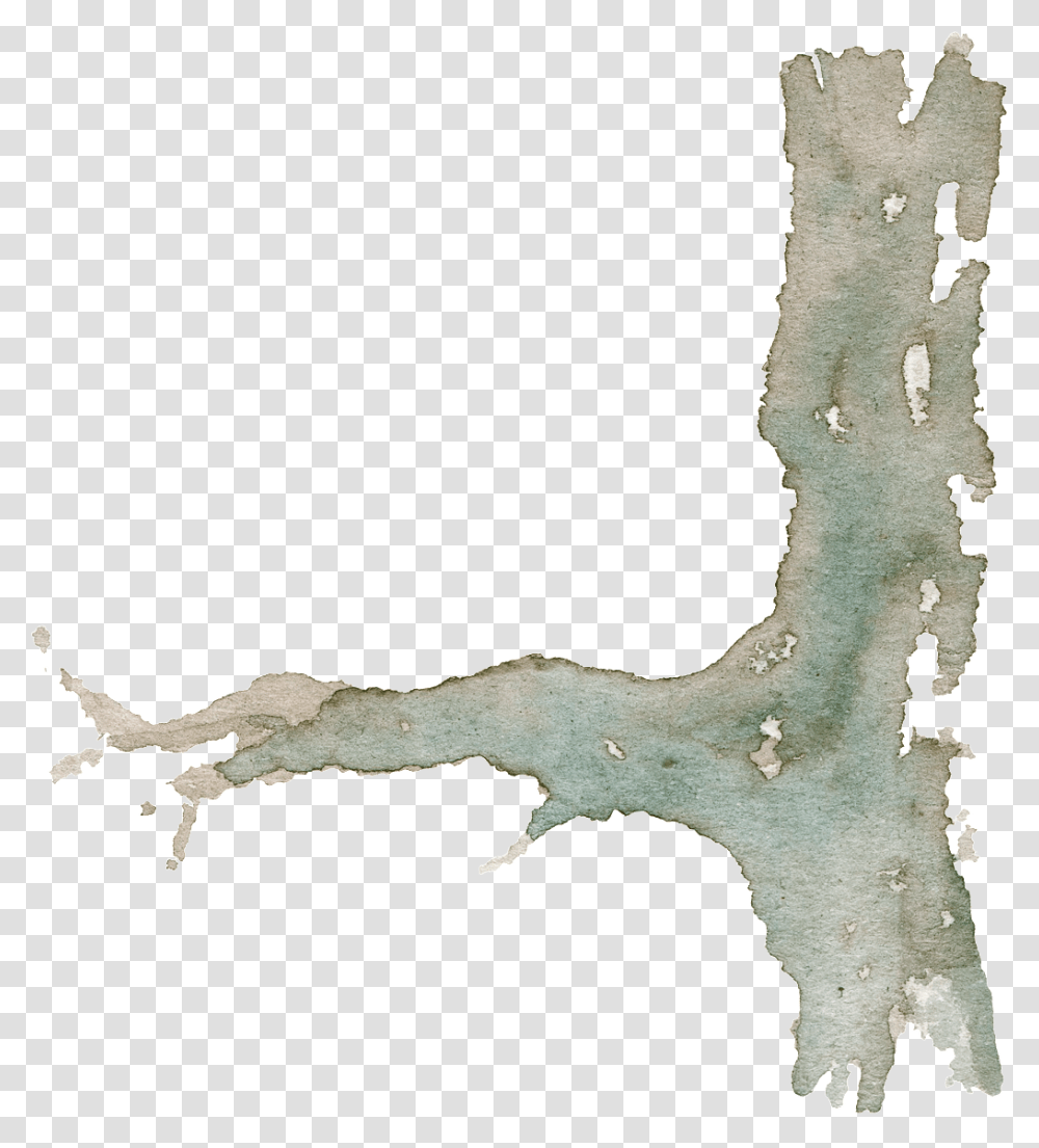 Hand Painted A Big Tree To Dry Water Color Illustration, Plant, Staircase, Tree Trunk, Animal Transparent Png