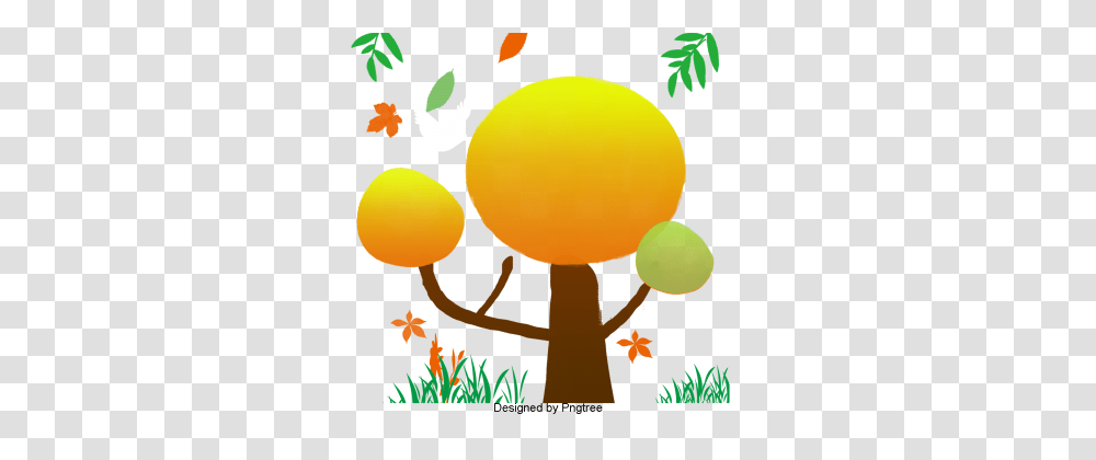 Hand Painted Autumn Tree Vectors And Clipart For Free, Outdoors, Nature, Balloon, Lighting Transparent Png