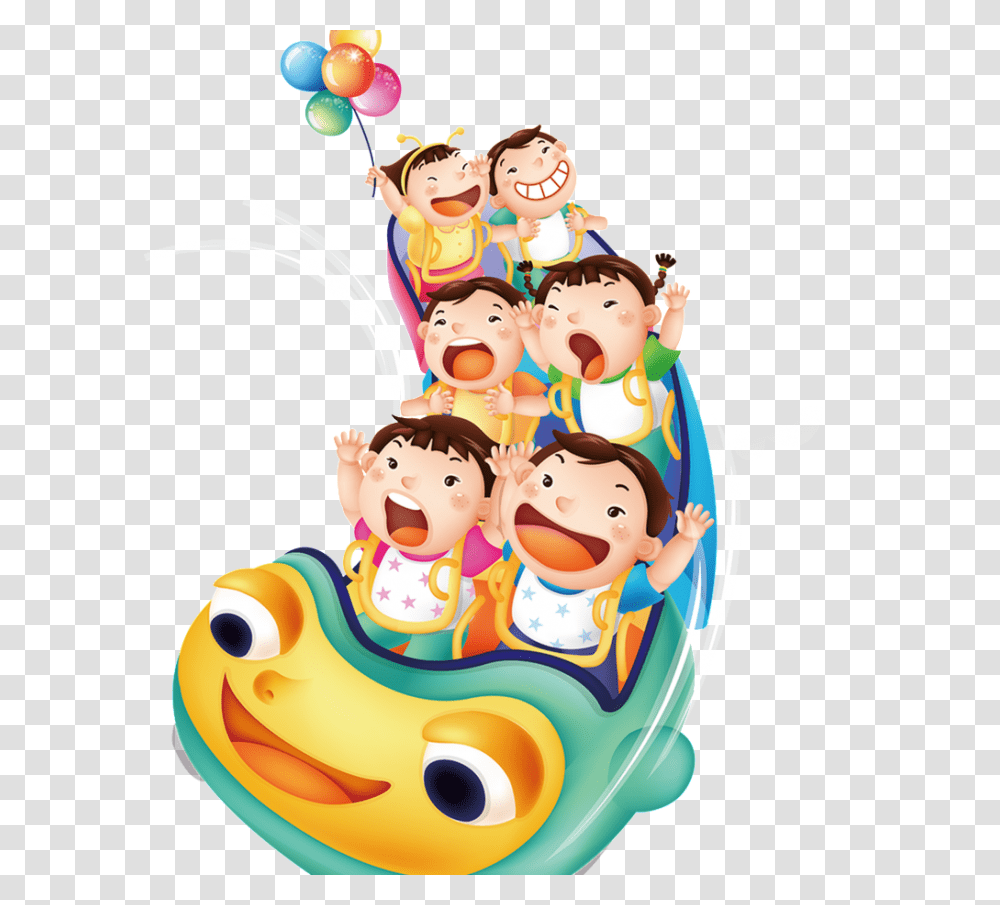 Hand Painted Children's For Roller Coaster Ride Free, Face, Girl Transparent Png