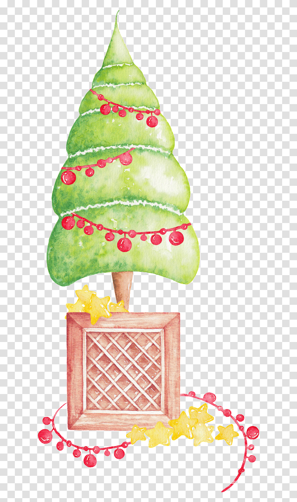 Hand Painted Cute Abstract Christmas Tree Christmas Tree, Outdoors, Nature, Plant, Applique Transparent Png