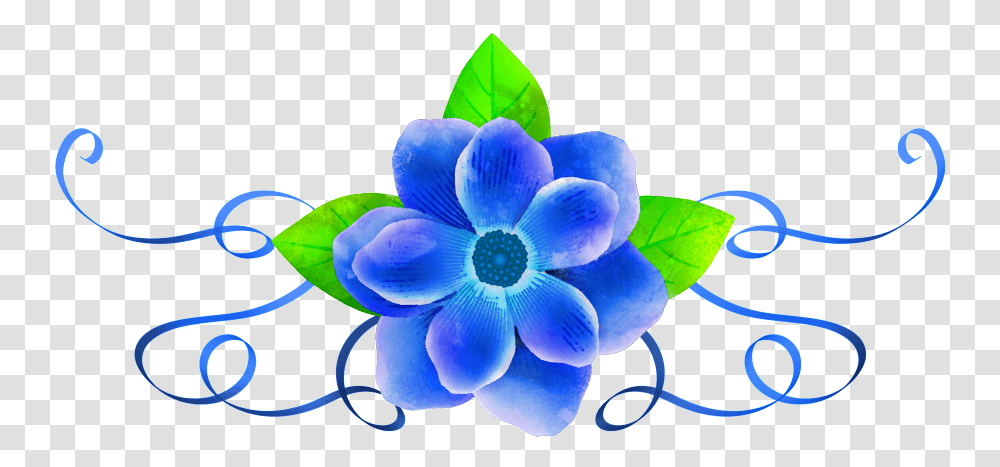 Hand Painted Dark Blue Flowers Anemone, Plant, Petal, Anther, Turquoise Transparent Png