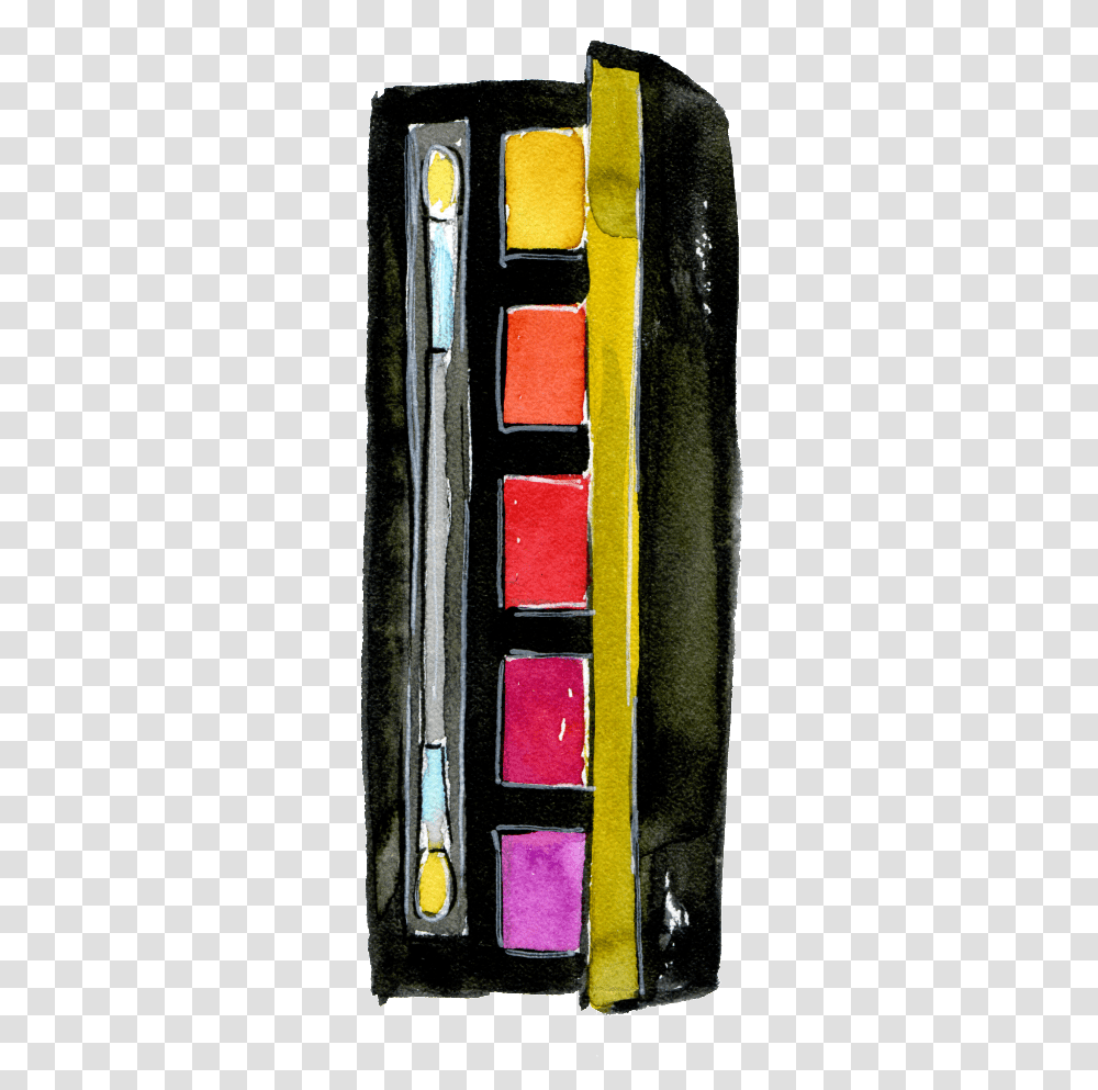 Hand Painted Five Color Makeup Box Visual Arts, Alphabet, Interior Design, Indoors Transparent Png