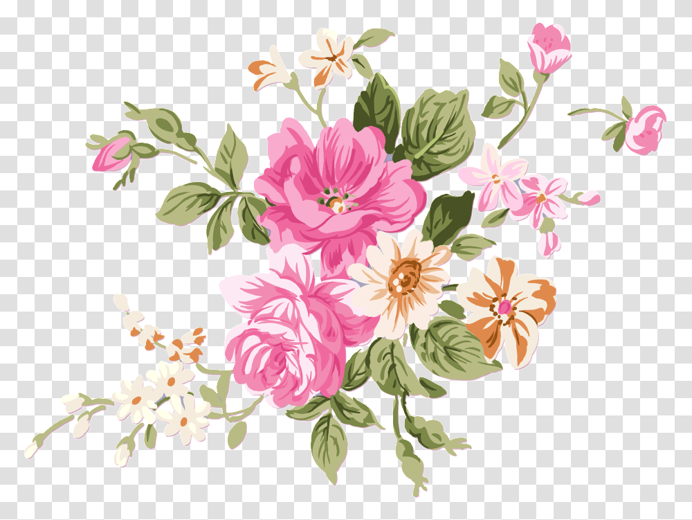 Hand Painted Flowers Beautiful Stargazer Lily, Floral Design, Pattern Transparent Png