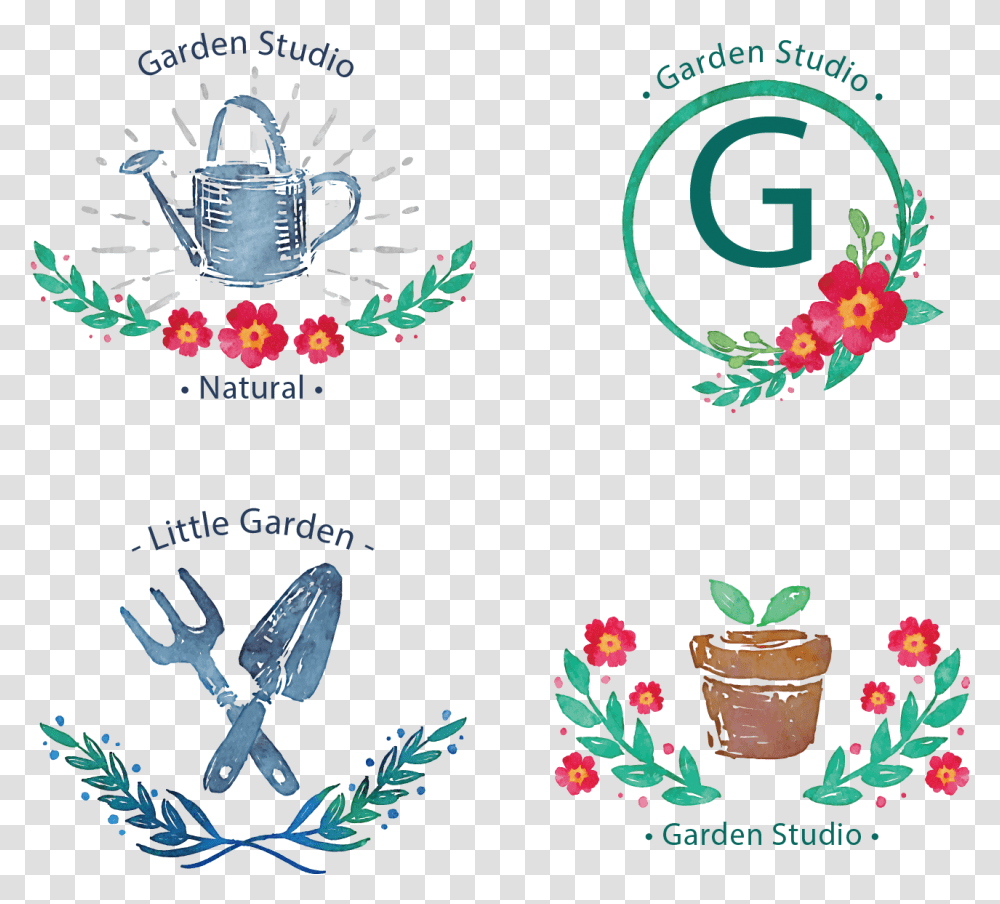 Hand Painted Flowers Icon Transprent Handpainted Watercolor Garden Logo, Poster, Advertisement Transparent Png